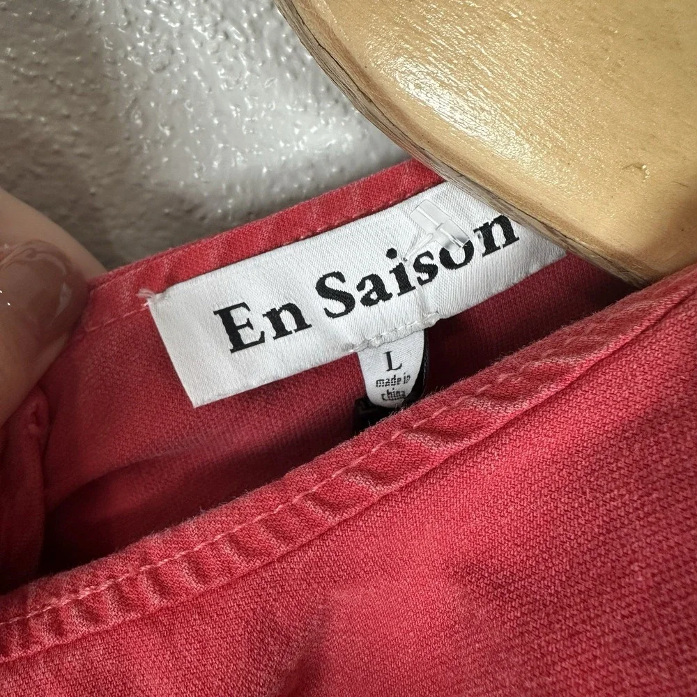 NEW En‎ Saison Tivoli Romper Luscious Red Size Large Ruffle One Shoulder Tie